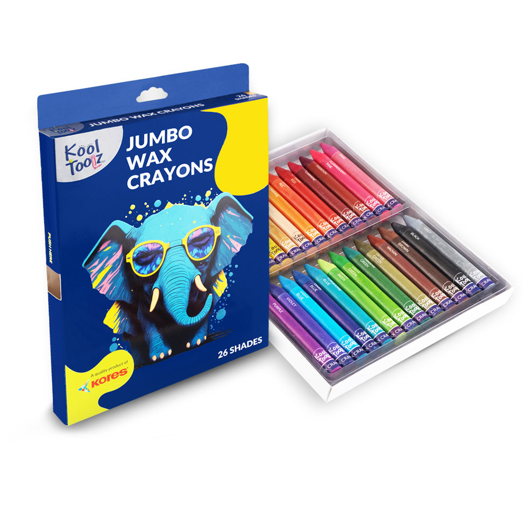 Kores Wax Crayons 24+2 - Jumbo Shades