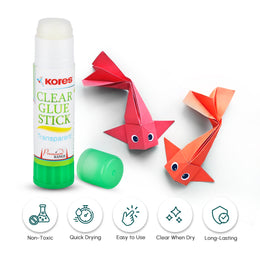 Kores Clear Glue Stick - 25gm