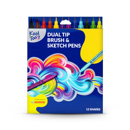 Kool Toolz Dual Tip Brush n Sketch Pens