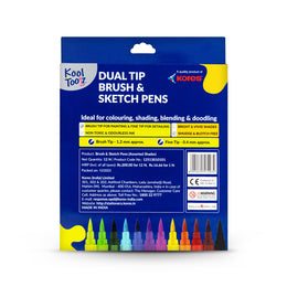 Kool Toolz Dual Tip Brush n Sketch Pens