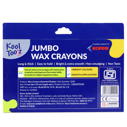 Kores Wax Crayons 12+1 - Jumbo Shades