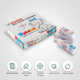 Kores No Dust Erasers Regular Size - Box of 20 pcs