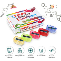 Kores Long Tip Sharpeners - Box of 20 pcs