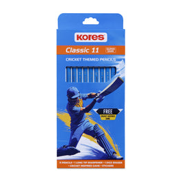 Kores Classic 11 - Cricket Themed Pencils