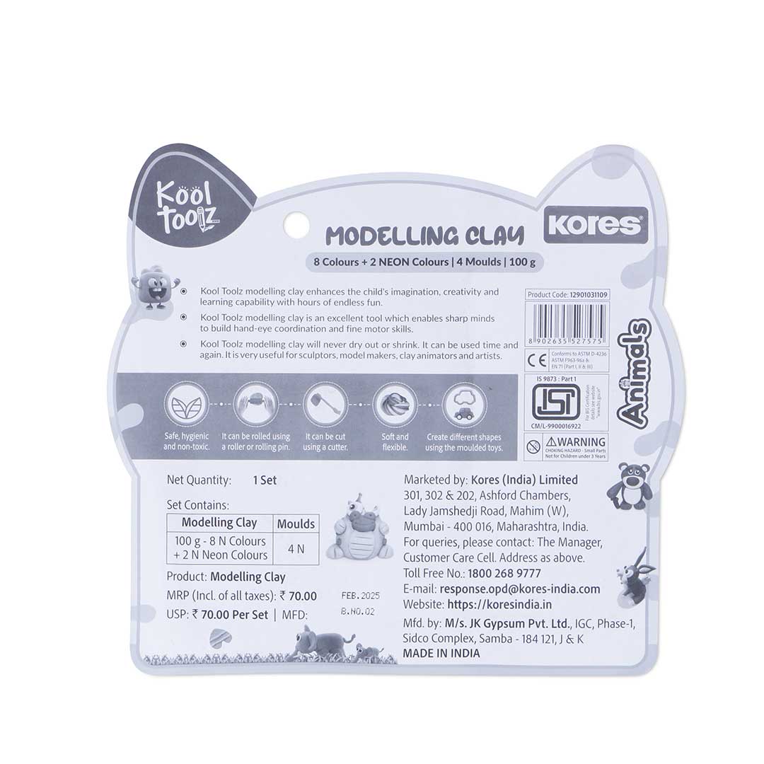 Kores Modelling Clay 100gms - 10 Shades