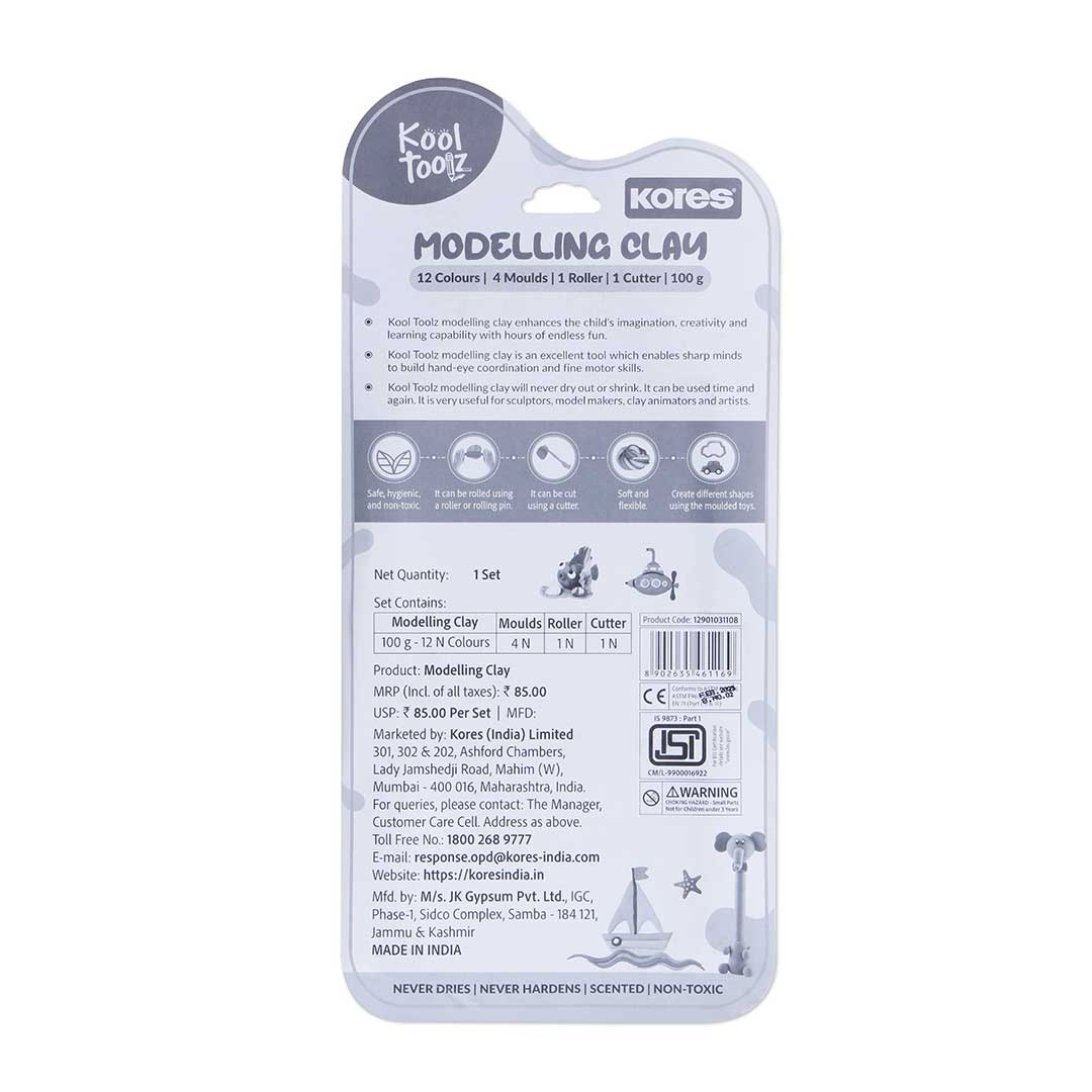 Kores Modelling Clay 100gms - 12 Shades