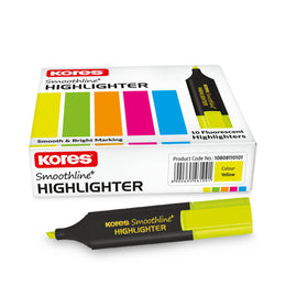 Kores Highlighters Box - 10pcs (Yellow)