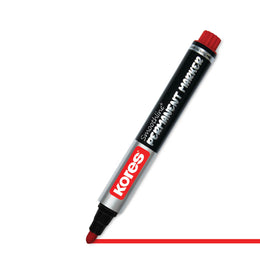 Kores Permanent Markers Box of 10 pcs ( Red )