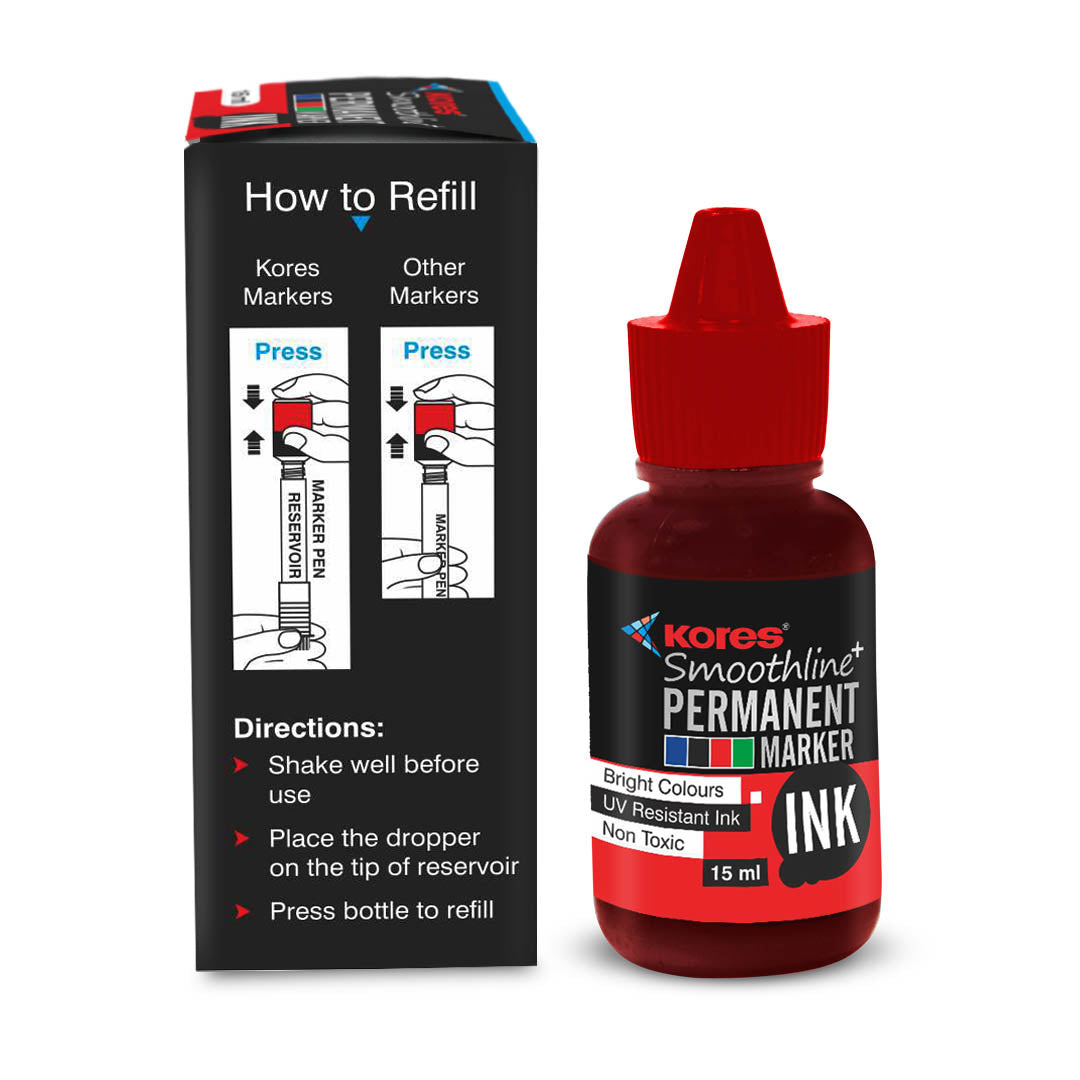 Red Permanent Marker Ink - 15 ml