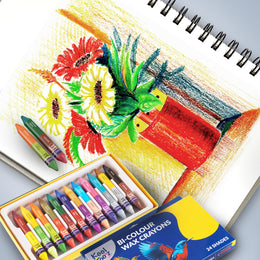 Kores Bi-Colour Wax Crayons - 24 Shades