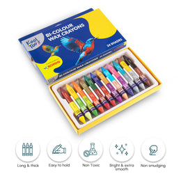 Kores Bi-Colour Wax Crayons - 24 Shades