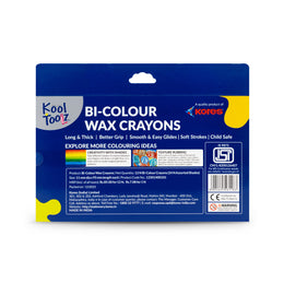 Kores Bi-Colour Wax Crayons - 24 Shades