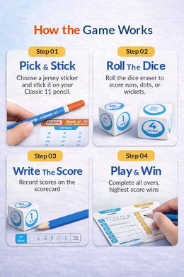 Kores Classic 11 - Cricket Themed Pencils