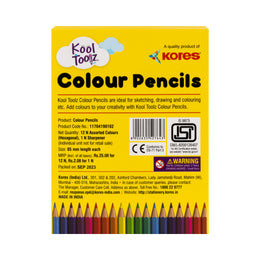 Kores Colour Pencils Half Size - 12 Shades