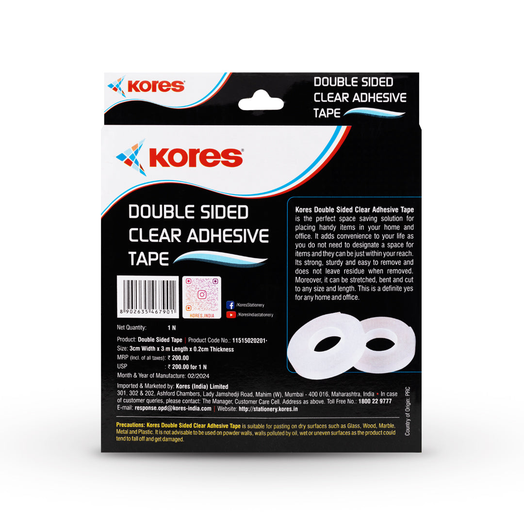 Kores Double Sided Tape - (3mtr)