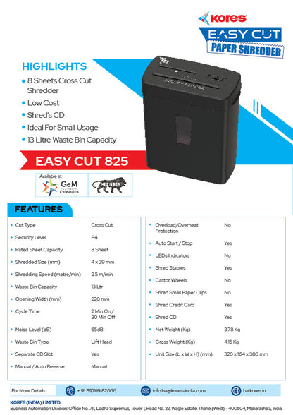 Easy Cut 825