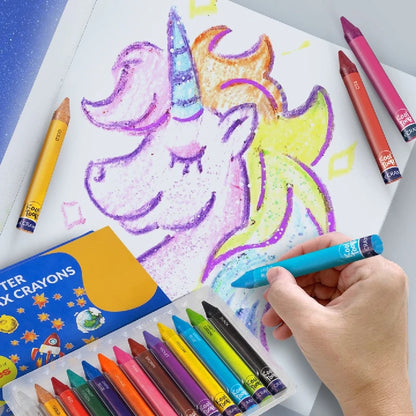 Kool Toolz Glitter Wax Crayons - 12+1 Shades