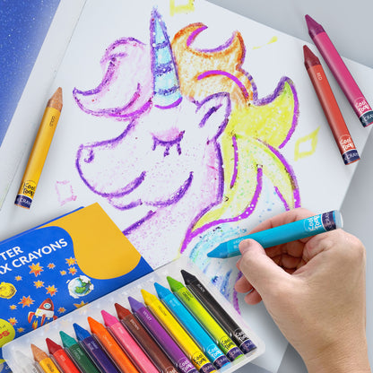 Kores Gliter Wax Crayons 12+1
