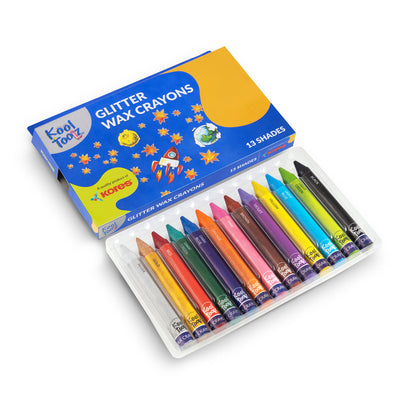 Kores Gliter Wax Crayons 12+1