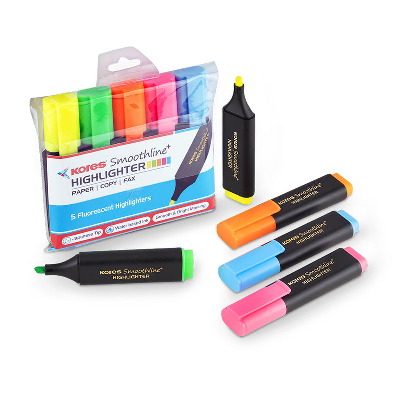 Kores Highlighters ( Assorted Colours)