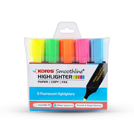 Kores Highlighters ( Assorted Colours)