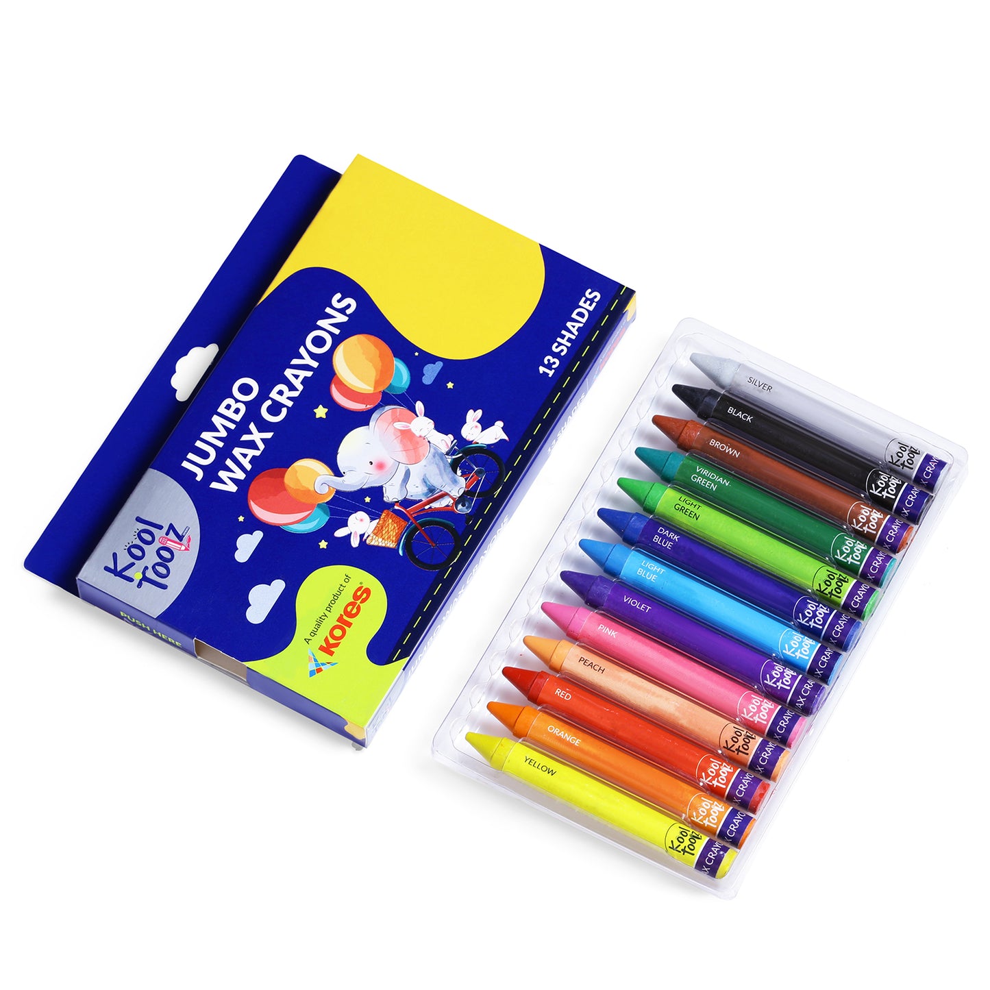 Kores Wax Crayons - 12+1 shades