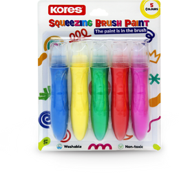 Kores Squeezing Brush Paint - Set of 5