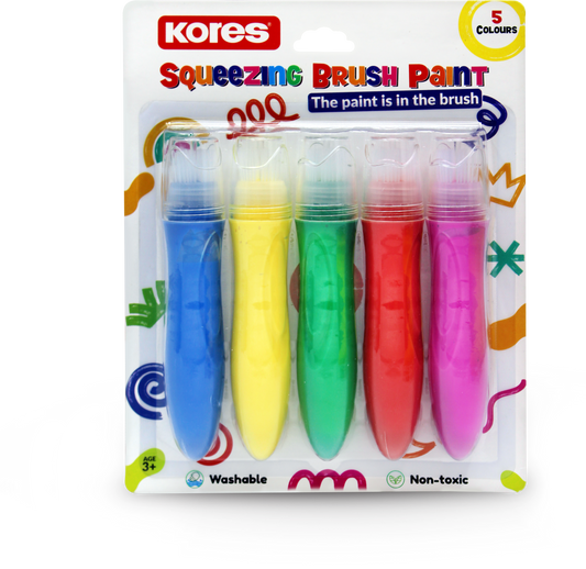 Kores Squeezing Brush Paint - Set of 5