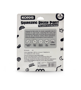 Kores Squeezing Brush Paint - Set of 5
