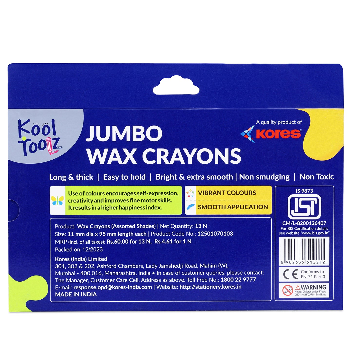Kores Wax Crayons - 12+1 shades