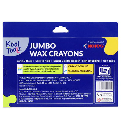 Kores Wax Crayons - 12+1 shades
