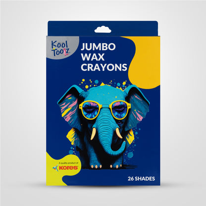 Kores Wax Crayons 12+1 - Jumbo Shades