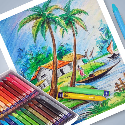 Kores Wax Crayons 12+1 - Jumbo Shades