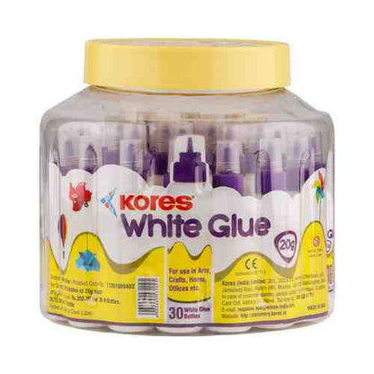 Kores White Glue 20ml - Jar of 30pcs
