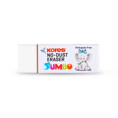 Kores No Dust Erasers Jumbo Size - Box of 20 pcs