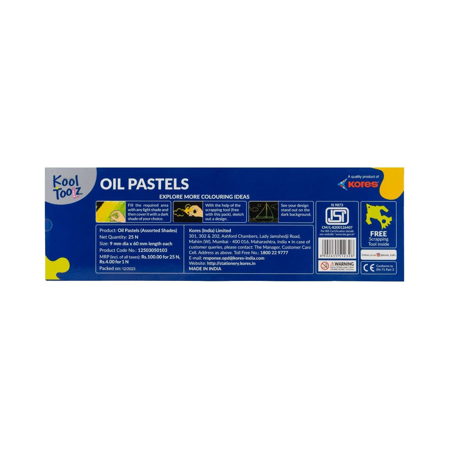 Kool Toolz Oil Pastels 25 Shades