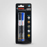 Kores Permanent Markers Blister pack of 2 - Black & Blue