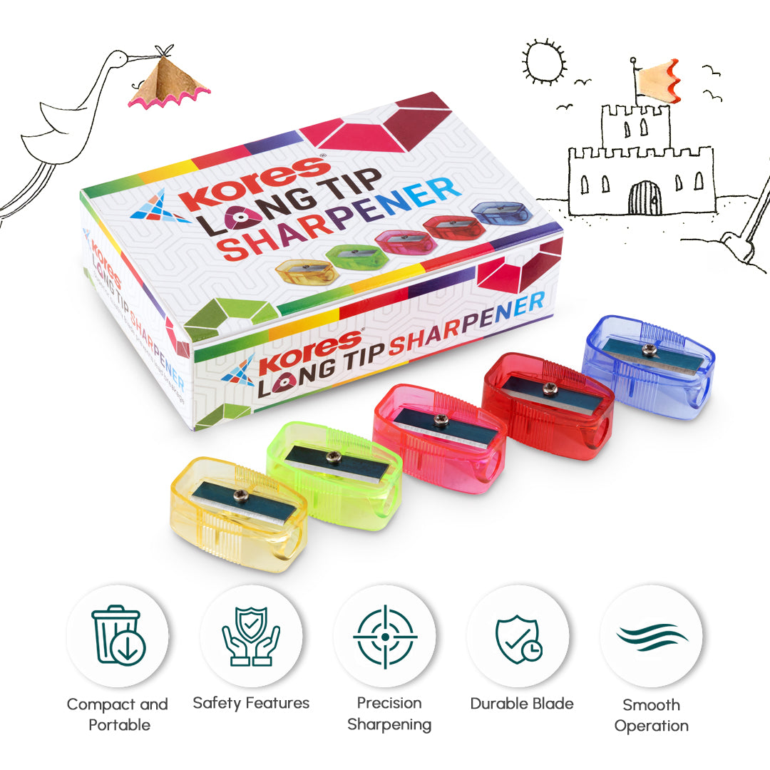 Kores Long Tip Sharpeners - Box of 20 pcs