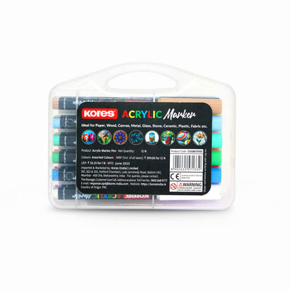 Kores Acrylic Markers - Set Of 12 Shades