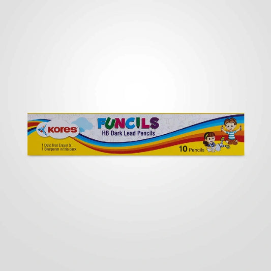 Kores Funcils Pencils (Rubber Tipped) 100 pcs Jar with 5 sharpeners