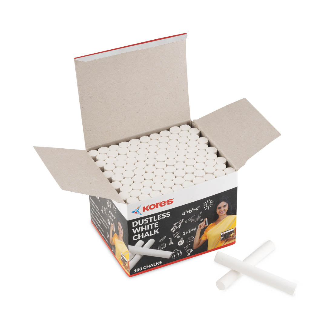Kores White Chalk - 100pcs