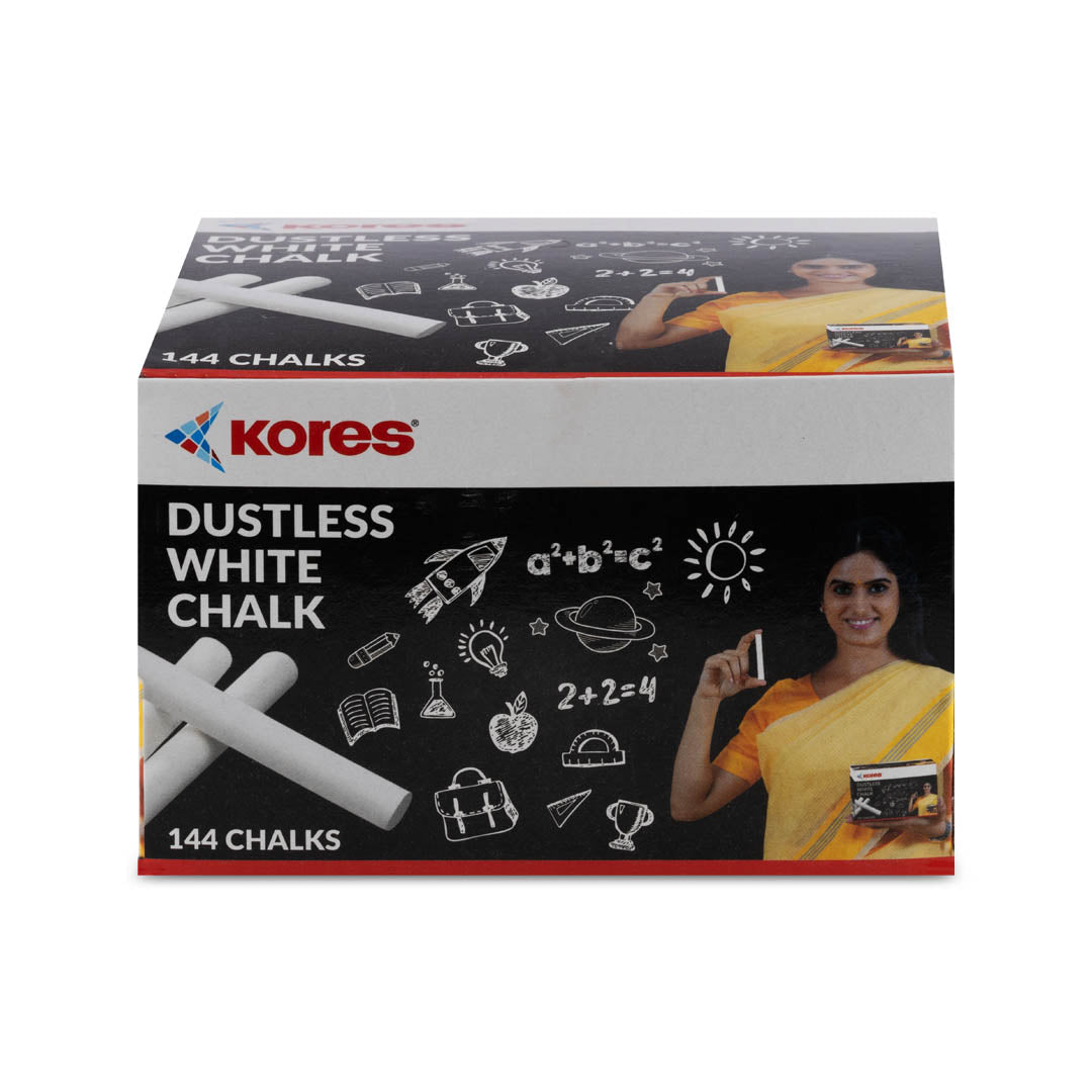 Kores White Chalk - 144pcs