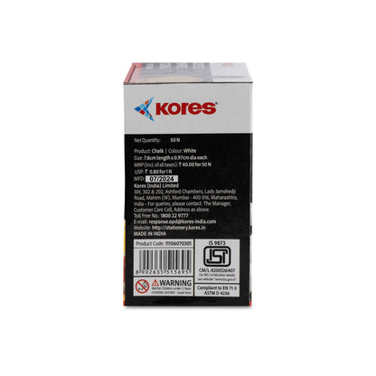 Kores White Chalk - 50pcs