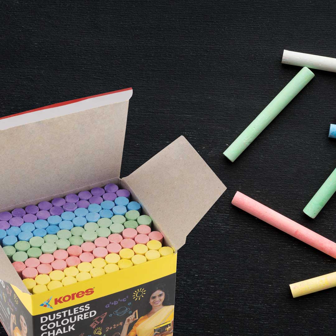 Kores Coloured Chalk - 100pcs
