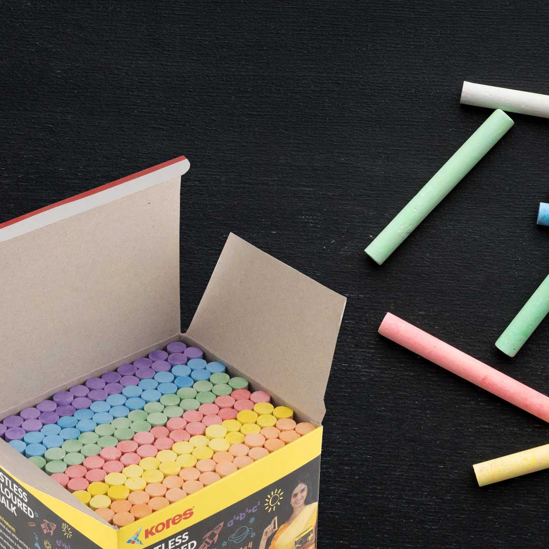 Kores Coloured Chalk - 144pcs