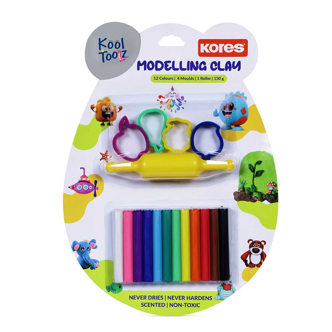 Kores Modelling Clay 150gms - 12 Shades
