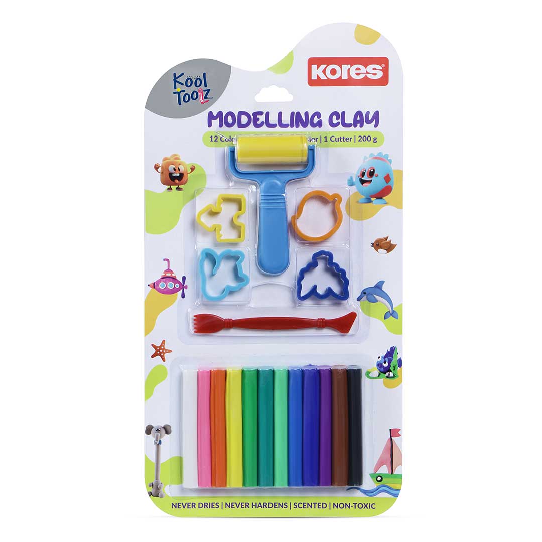 Kores Modelling Clay 200gms - 12 Shades