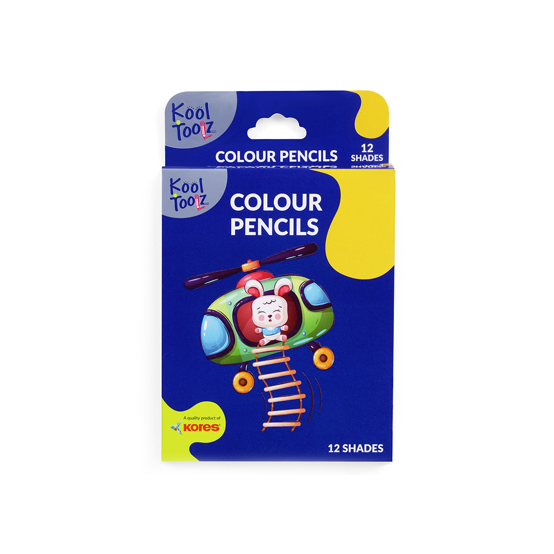 Kores Wooden Colour Pencils - Half Size - 12 Shades
