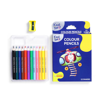 Kores Wooden Colour Pencils - Half Size - 12 Shades