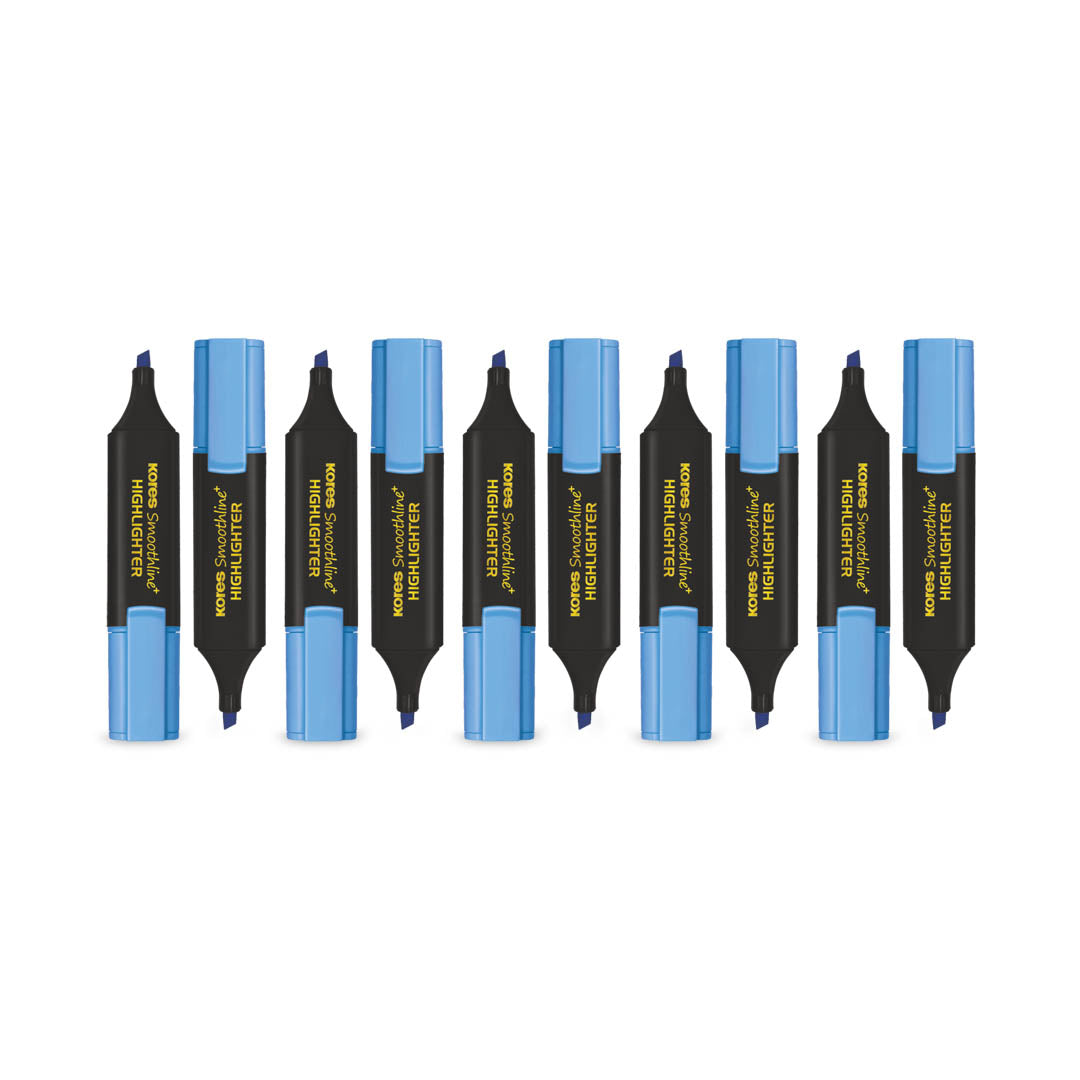 Kores Highlighters Box - 10pcs ( Blue )